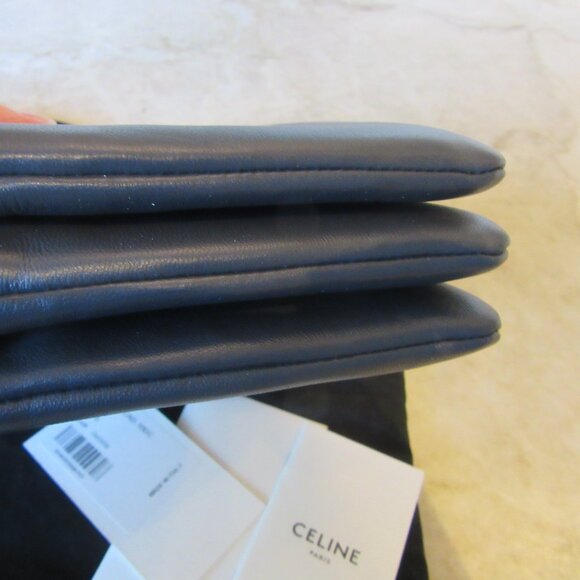 Celine Small Trio Crossbody/Shoulder Bag in Dark Grey & Gold Hardware EUC - Picture 10 of 16